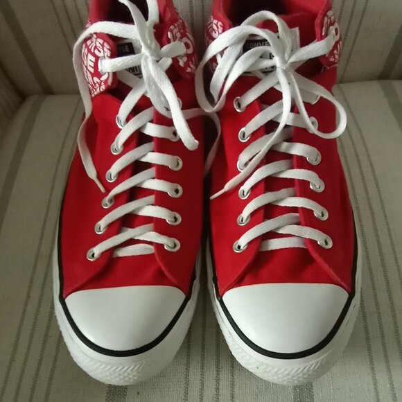 'CONVERSE ALL STAR' Chuck Taylor Red/White Size 13 EUC - Picture 1 of 15